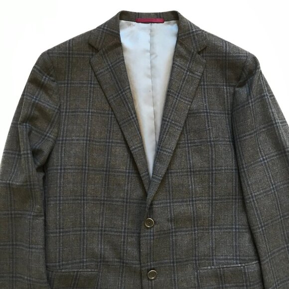 Sartoria Partenopea Napoli Sport Coat Jacket Mens 52 40 Gray Blue Two Button - Picture 2 of 12
